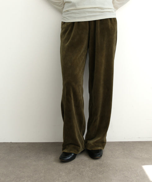 【coming soon】COTTON VELOUR WIDE PANTS