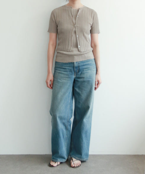 paper rib knit 2way top