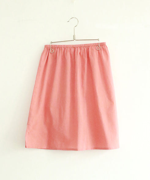 natural dye sheer cotton check flare skirt