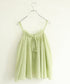 natural dye sheer cotton check gather camisole