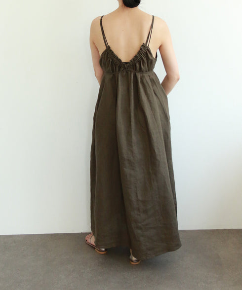 natural dye linen camisole dress