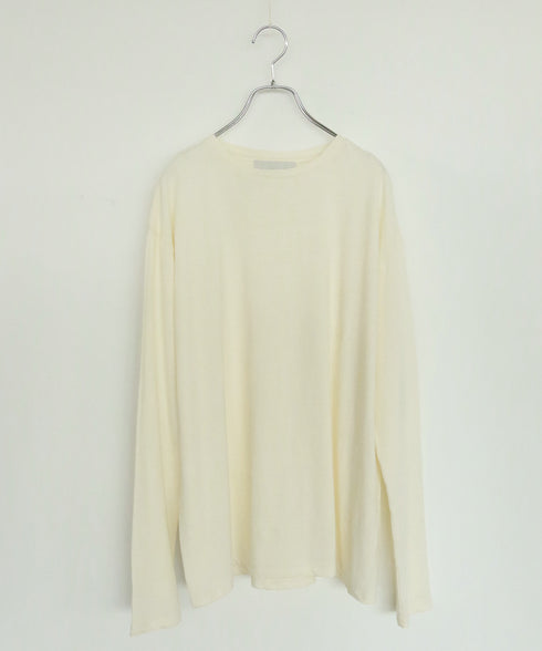 cotton cashmere crew neck relax T