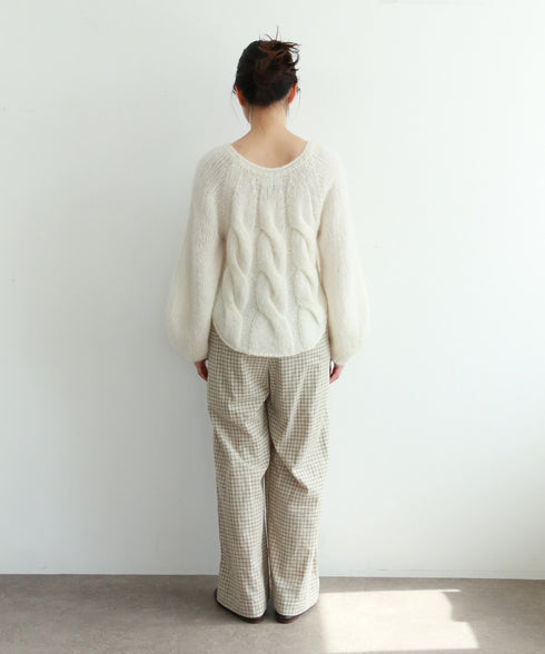 wool mohair hand knit