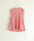 natural dye sheer cotton check draped top