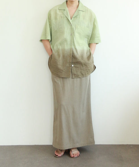 natural dye silk nep skirt