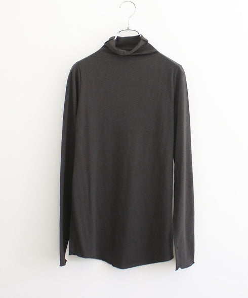 cotton cashmere high neck T