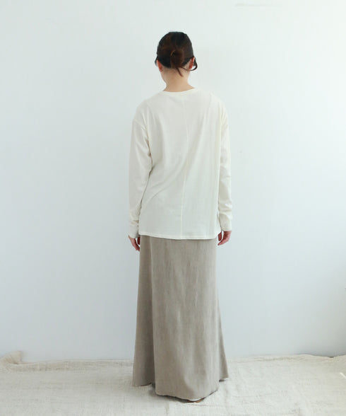 cotton cashmere crew neck relax T