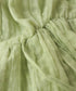 natural dye sheer cotton check gather dress
