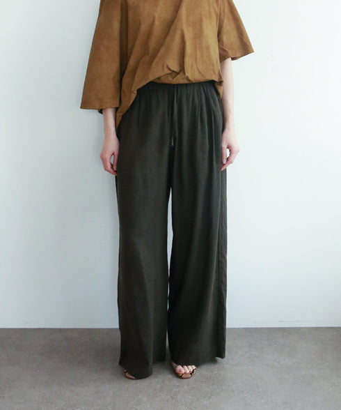 hemp lyocell wide pants