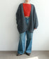 wool mohair cable cropped cardigan