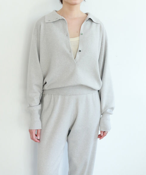 seawool×organic cotton polo knit