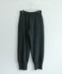 boiled wool high waist pants