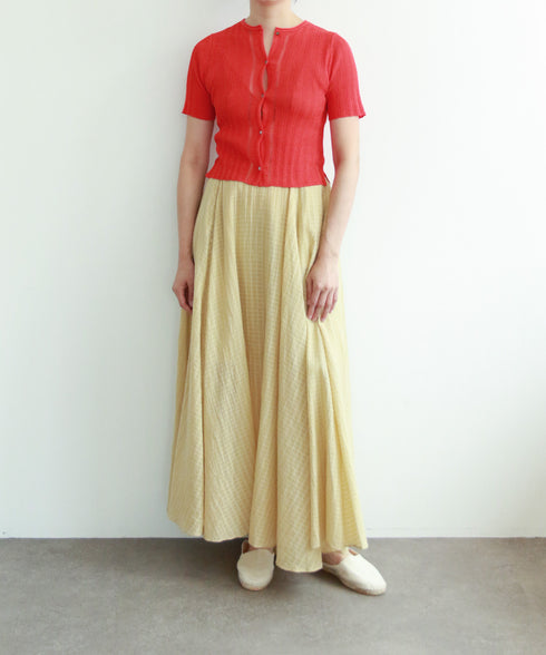 paper rib knit 2way top