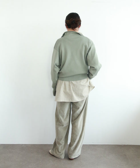 seawool×organic cotton polo knit