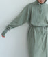 seawool×organic cotton polo knit dress