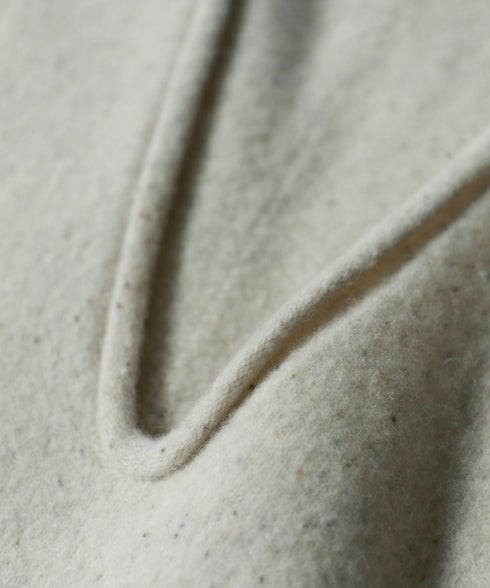 boiled wool v neck dress