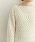 wool mohair cable boatneck top