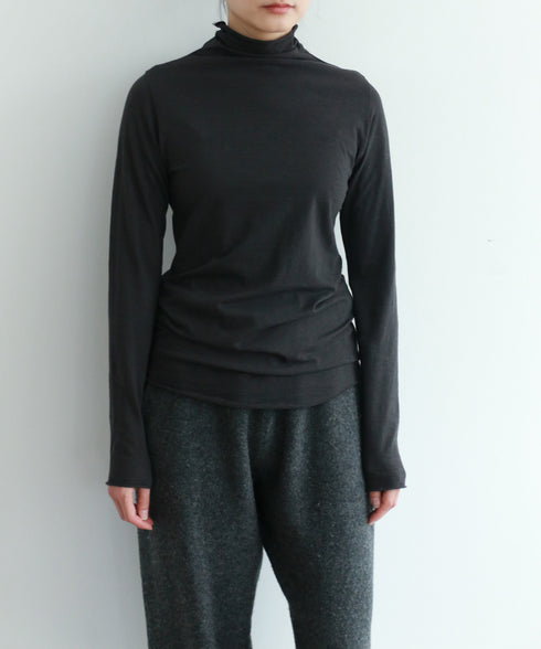 cotton cashmere high neck T