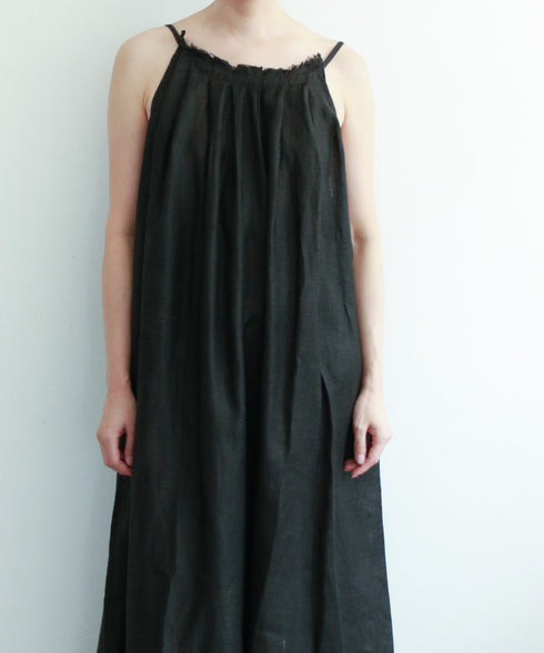 natural dye linen camisole dress