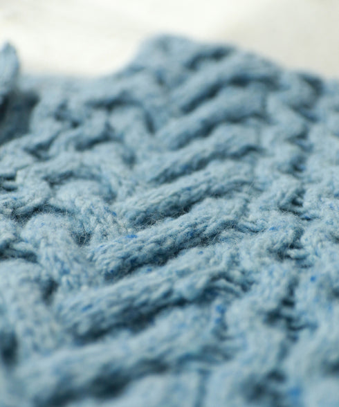 wool nep cable cardigan