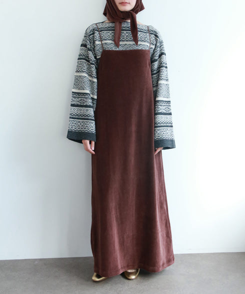 cotton velour camisole dress