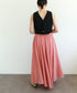 natural dye sheer cotton check flare skirt