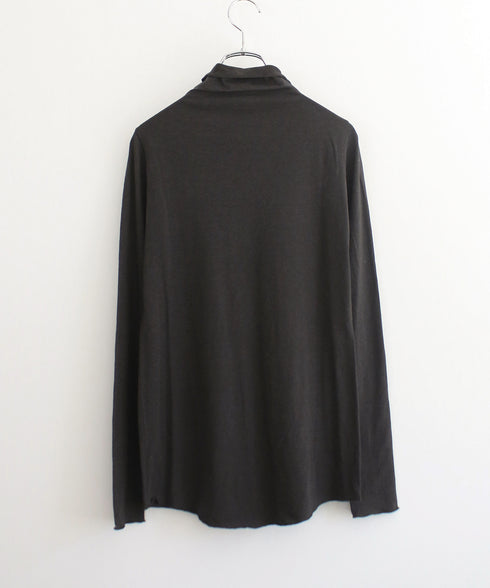 cotton cashmere high neck T