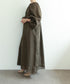 natural dye linen balloon sleeve dress