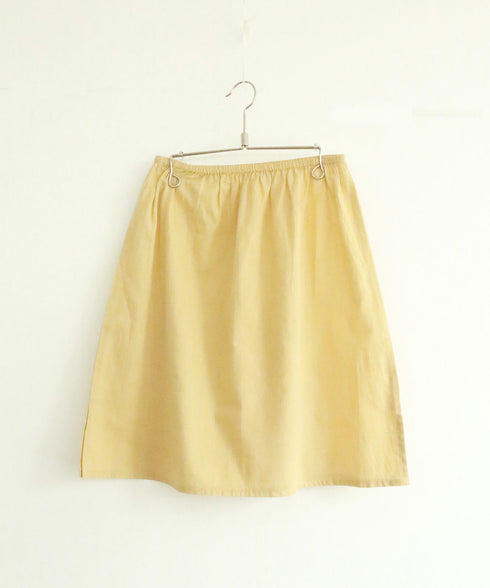 natural dye sheer cotton check flare skirt
