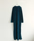 cotton velour deep v-neck dress