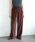 cotton velour wide pants