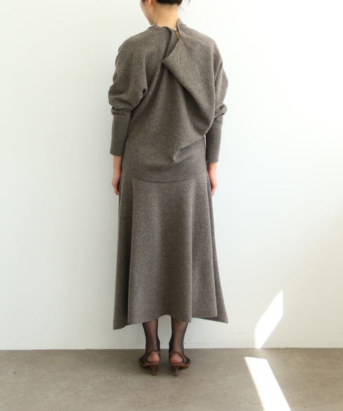 MERINO WOOL FLARE SKIRT