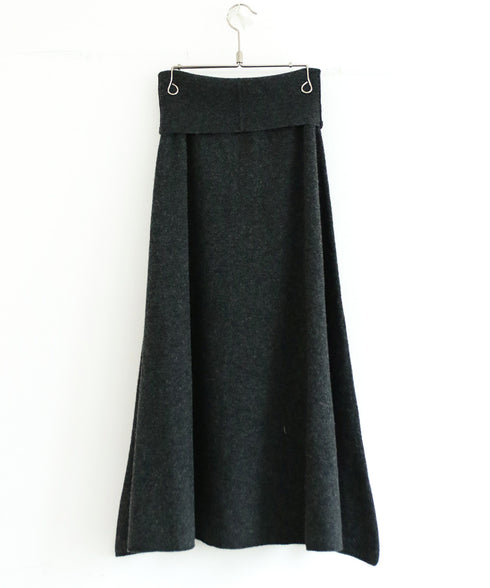 MERINO WOOL FLARE SKIRT