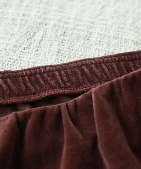 cotton velour long skirt