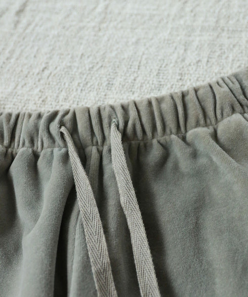 cotton velour wide pants