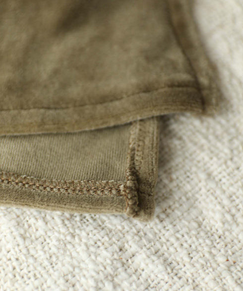 【coming soon】COTTON VELOUR DEEP V-NECK DRESS