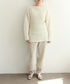 wool mohair cable boatneck top