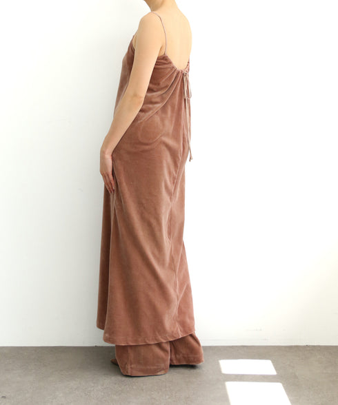 【coming soon】COTTON VELOUR CAMSOLE DRESS