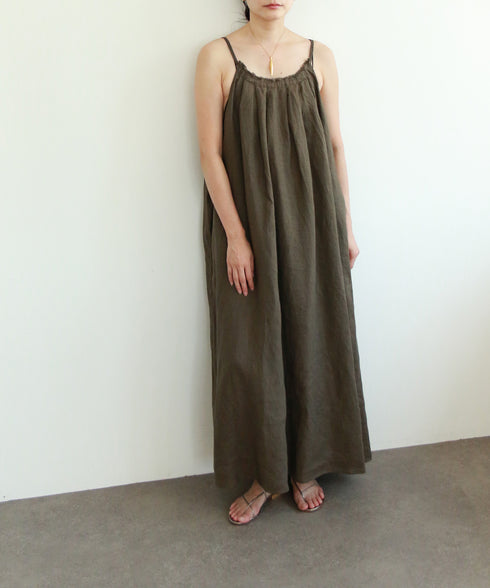 natural dye linen camisole dress