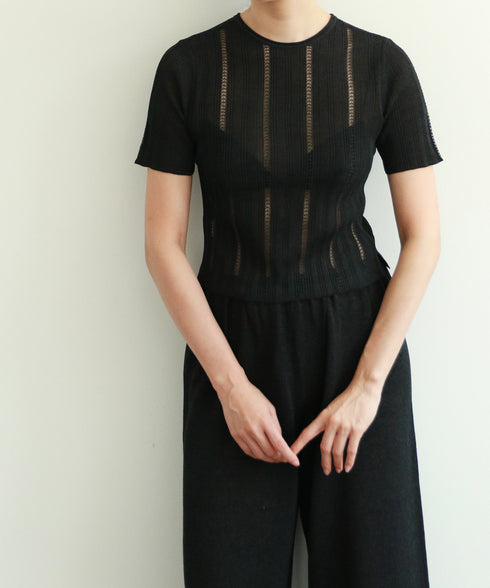 paper rib knit 2way top