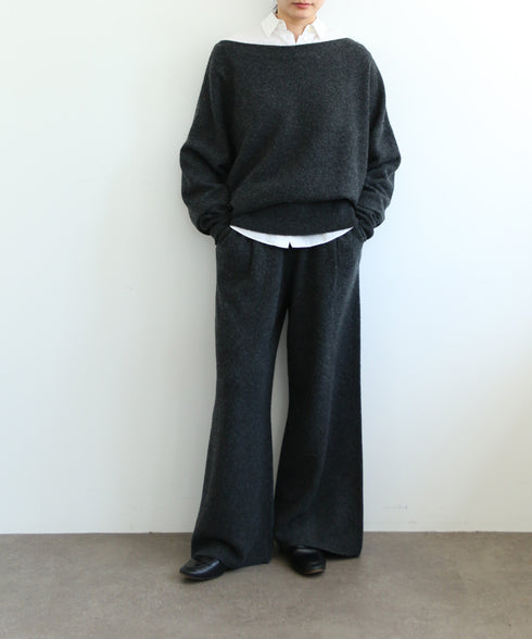 MERINO WOOL WIDE PANTS