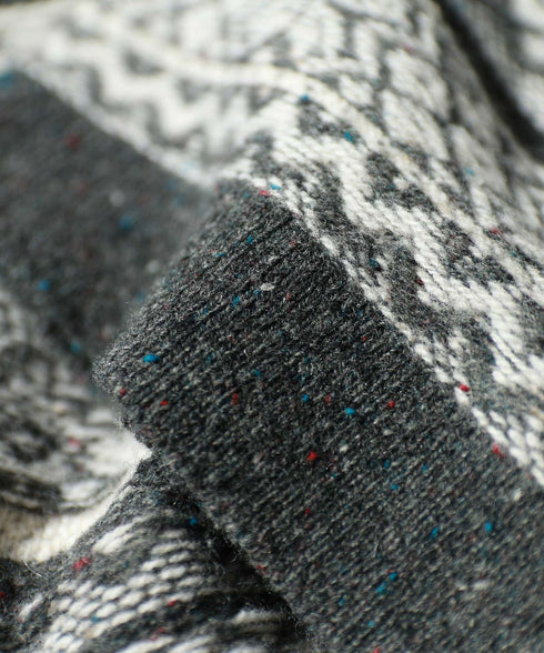 wool jacquard boatneck top