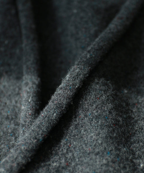 boiled wool long cardigan