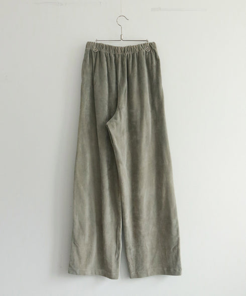 cotton velour wide pants
