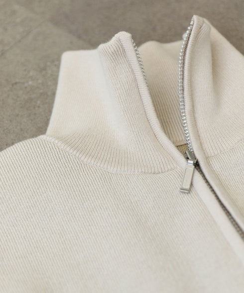 【8/28発売】COTTON SILK DOUBLEFACE HALF ZIP PULLOVER