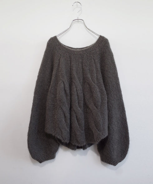 wool mohair hand knit