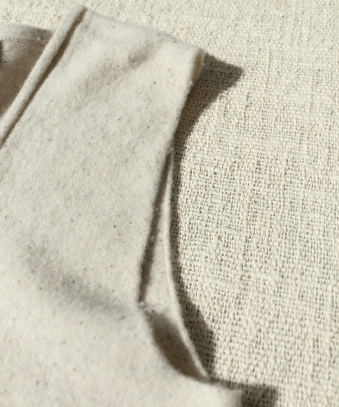 boiled wool v neck dress