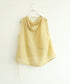 natural dye sheer cotton check draped top