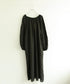 natural dye linen balloon sleeve dress