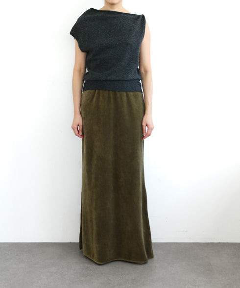 【coming soon】COTTON VELOUR LONG SKIRT